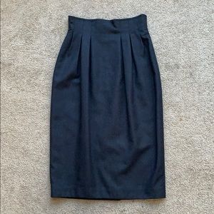 Cathay dark grey wool lined business skirt 4